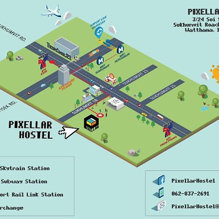 Pixellar Hostel Bangkok Eksteriør billede
